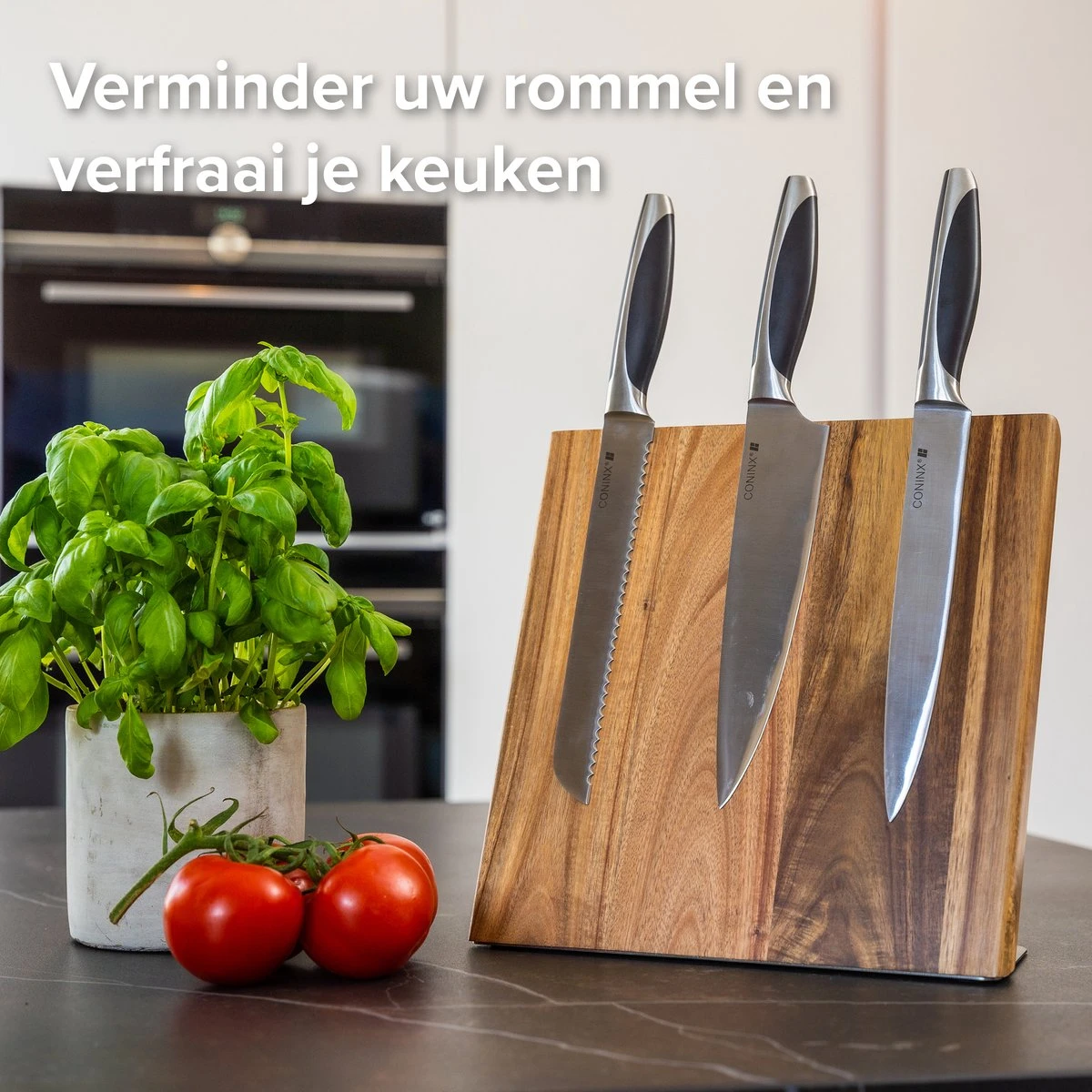 Groot Houten Messenblok Magnetisch Coninx Quin XL | Messenmagneet Zonder Messen | Messenhouder | Antislip - RVS-Acacia Hout 8 Groot Houten Messenblok Magnetisch Coninx Quin XL | Messenmagneet Zonder Messen | Messenhouder | Antislip - RVS-Acacia Hout - Afbeelding 6