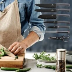 Luxe Messenset Van Berlinger Haus – 8 Delig - BH/2566 - Messenset Met Blok – Moonlight - Zilver / Rose Gold -Skimask 1200x1200 595