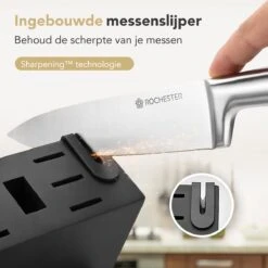 Rochester 14-delige Messenset Met Blok En Messenslijper - Keukenmessen Met Messenblok - RVS - Krasbestendige Coating 15 Rochester 14-delige Messenset Met Blok En Messenslijper - Keukenmessen Met Messenblok - RVS - Krasbestendige Coating -Skimask 1200x1200 597