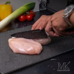 Messenset 6-Delige Luxe - Santoku-mes, Broodmes, Vleesmes, Universeel Mes, Schilmes En Dunschiller - Rvs - Antikleeflaag - Zwart -Skimask 1200x1200 6