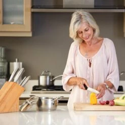 Relaxdays Messenblok Bamboe - Zonder Messen - Keukenmessen Blok - Messen Organizer Leeg -Skimask 1200x1200 630