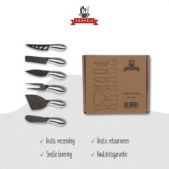 Krumble Kaasmessen Set Van 6 - Kaasmesjes - Kaasmessenset Voor Alle Kaassoorten - Smeermesje - Vaatwasserbestendig - RVS - Zilver 17 Krumble Kaasmessen Set Van 6 - Kaasmesjes - Kaasmessenset Voor Alle Kaassoorten - Smeermesje - Vaatwasserbestendig - RVS - Zilver -Skimask 1200x1200 674