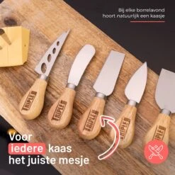 Triple J® Kaasmessen Set - Bamboe - Kaasplank - Set Van 6 Kaasmesjes -Skimask 1200x1200 699