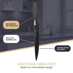 Messenset 6-Delige Luxe - Santoku-mes, Broodmes, Vleesmes, Universeel Mes, Schilmes En Dunschiller - Rvs - Antikleeflaag - Zwart -Skimask 1200x1200 7