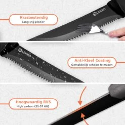 Lekro Steakmessen – 8-delige Steakmessenset – Vaatwasserbestendig - RVS - Zwart 16 Lekro Steakmessen – 8-delige Steakmessenset – Vaatwasserbestendig - RVS - Zwart -Skimask 1200x1200 788