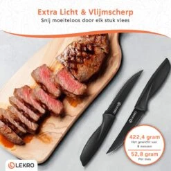 Lekro Steakmessen – 8-delige Steakmessenset – Vaatwasserbestendig - RVS - Zwart 19 Lekro Steakmessen – 8-delige Steakmessenset – Vaatwasserbestendig - RVS - Zwart -Skimask 1200x1200 791