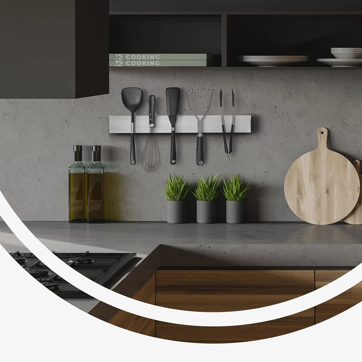 Thingles® Professionele Keukenmagneetstrip Zonder Boren Voor Messen - 40 Cm Van Hoogwaardig Roestvrij Staal I Elegante Messenopslag Voor De Keuken, Messenhouder Magnetisch, Messenlijst Magnetisch 5 Thingles® Professionele Keukenmagneetstrip Zonder Boren Voor Messen - 40 Cm Van Hoogwaardig Roestvrij Staal I Elegante Messenopslag Voor De Keuken, Messenhouder Magnetisch, Messenlijst Magnetisch - Afbeelding 3