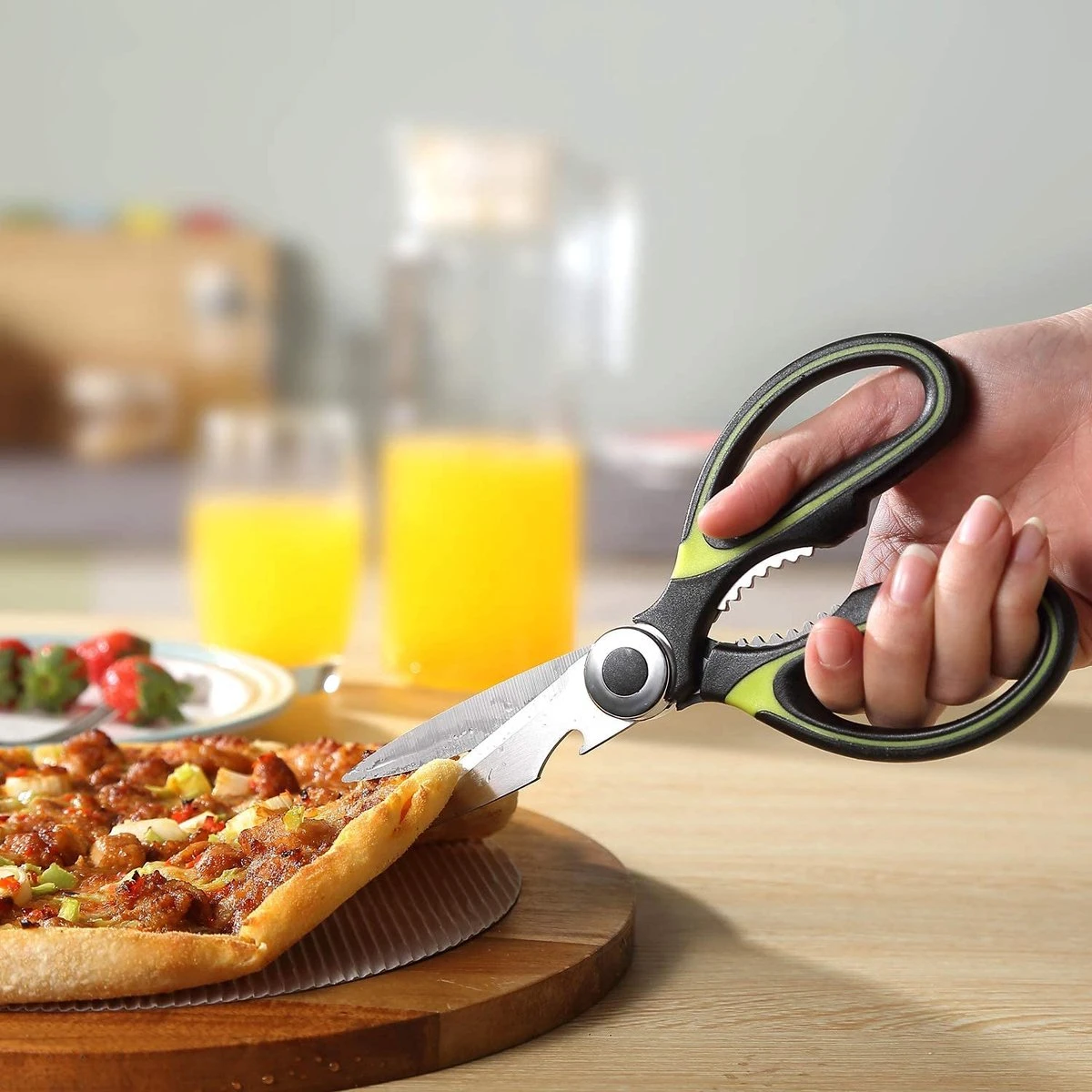 Paudin Demontabele Multifunctionele 4 In 1 Keukenschaar – Tweedelige Vlijmscherpe Roestvrijstalen Schaar - Makkelijk Schoon Te Maken - Uit Elkaar Te Halen Voor Betere Hygiëne 9 Paudin Demontabele Multifunctionele 4 In 1 Keukenschaar – Tweedelige Vlijmscherpe Roestvrijstalen Schaar - Makkelijk Schoon Te Maken - Uit Elkaar Te Halen Voor Betere Hygiëne - Afbeelding 7