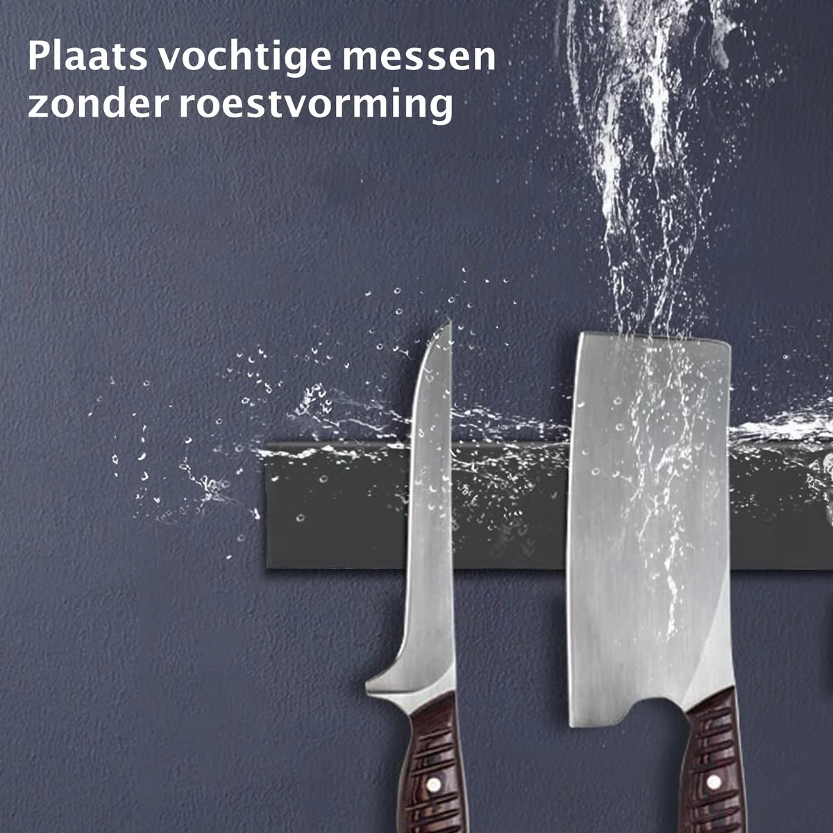 VOLCAN Magneetstrip RVS - Messenmagneet - Magnetische Messenhouder - Messenmagneetstrip - Zelfklevend - 40cm - Zwart 6 VOLCAN Magneetstrip RVS - Messenmagneet - Magnetische Messenhouder - Messenmagneetstrip - Zelfklevend - 40cm - Zwart - Afbeelding 4