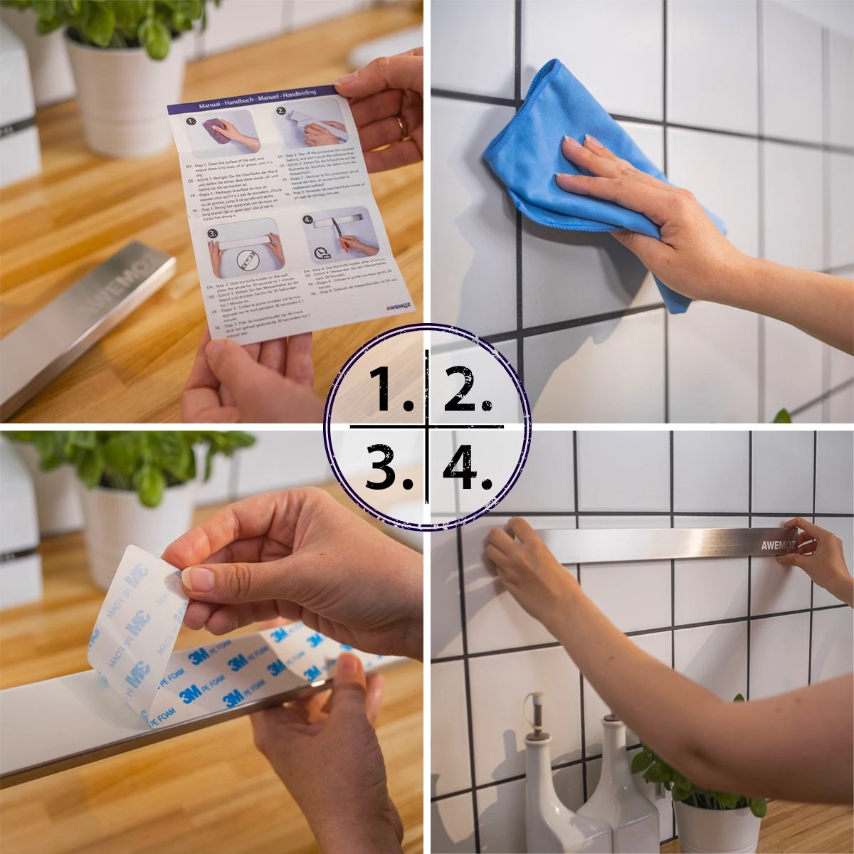 AWEMOZ Magnetische Messenhouder - Messenmagneet - Messenblok - Messenrek - Messenstrip - Zelfklevende Magneet Strip Voor Messen - 50 Cm 7 AWEMOZ Magnetische Messenhouder - Messenmagneet - Messenblok - Messenrek - Messenstrip - Zelfklevende Magneet Strip Voor Messen - 50 Cm - Afbeelding 5