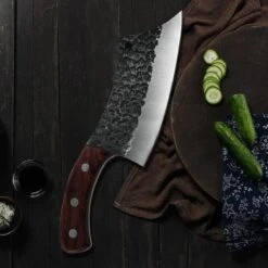 Slagersmes - Handmade - Hak Mes - BBQ - Mes - Mannen - Koken - BBQ Master - Carbon Staal - Stoer - Hak Bijltje - Handgemaakt - Koksmes - CADEAU TIP! -Skimask 1200x1200 885