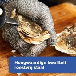 Nimma® Oesterhandschoen - Oesterset - Inclusief Oestermes En Binnenhandschoen - Veilig Snijden - Maat S/M/L - RVS -Skimask 1200x1200 912