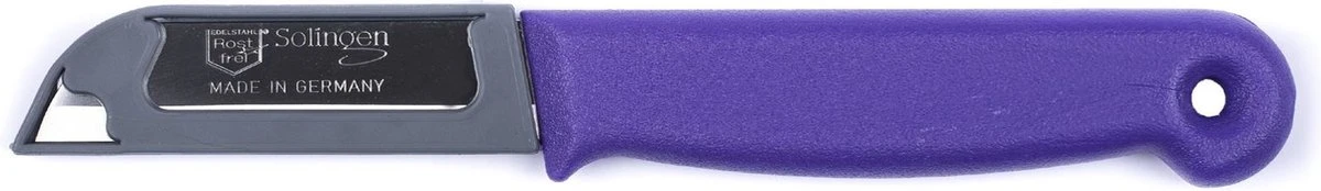 Solingen Schilmesje - RVS Glad - 16 Cm Met "Blade Cover" - Paars - 10 Stuks 6 Solingen Schilmesje - RVS Glad - 16 Cm Met "Blade Cover" - Paars - 10 Stuks - Afbeelding 4