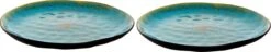 Palmer Bord Lotus 27.5 Cm Zwart Turquoise Stoneware 2 Stuk(s) -Skimask 1200x235 2