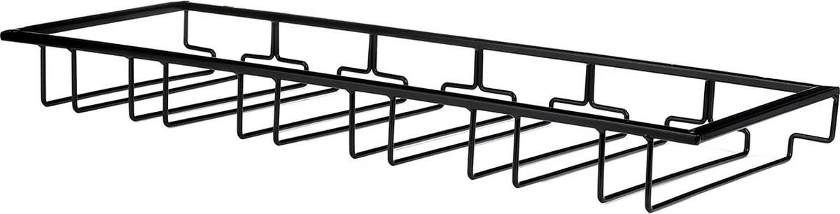 Merkloos Ophangrek Wijnglazen - Zwart - 18 Glazen - 6 Rijen - Wijnglazenhouder 3 Merkloos Ophangrek Wijnglazen - Zwart - 18 Glazen - 6 Rijen - Wijnglazenhouder