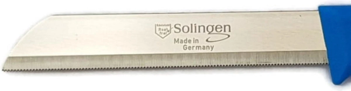 Solingen Kartelmes - Tomatenmes Met Kartel - RVS - 18,5 Cm Met "Blade Cover" - Zwart - 10 Stuks 6 Solingen Kartelmes - Tomatenmes Met Kartel - RVS - 18,5 Cm Met "Blade Cover" - Zwart - 10 Stuks - Afbeelding 4