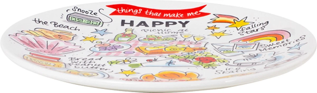 Blond Amsterdam, Happy - Bord 22cm 4 Blond Amsterdam, Happy - Bord 22cm - Afbeelding 2