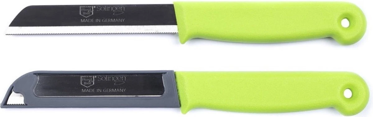 Solingen Kartelmes - Tomatenmes Met Kartel - RVS - 18,5 Cm Met "Blade Cover" - Mix - 6 Stuks 6 Solingen Kartelmes - Tomatenmes Met Kartel - RVS - 18,5 Cm Met "Blade Cover" - Mix - 6 Stuks - Afbeelding 4