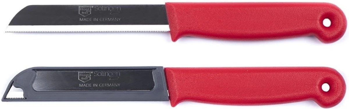 Solingen Kartelmes - Tomatenmes Met Kartel - RVS - 18,5 Cm Met "Blade Cover" - Mix - 6 Stuks 11 Solingen Kartelmes - Tomatenmes Met Kartel - RVS - 18,5 Cm Met "Blade Cover" - Mix - 6 Stuks - Afbeelding 9