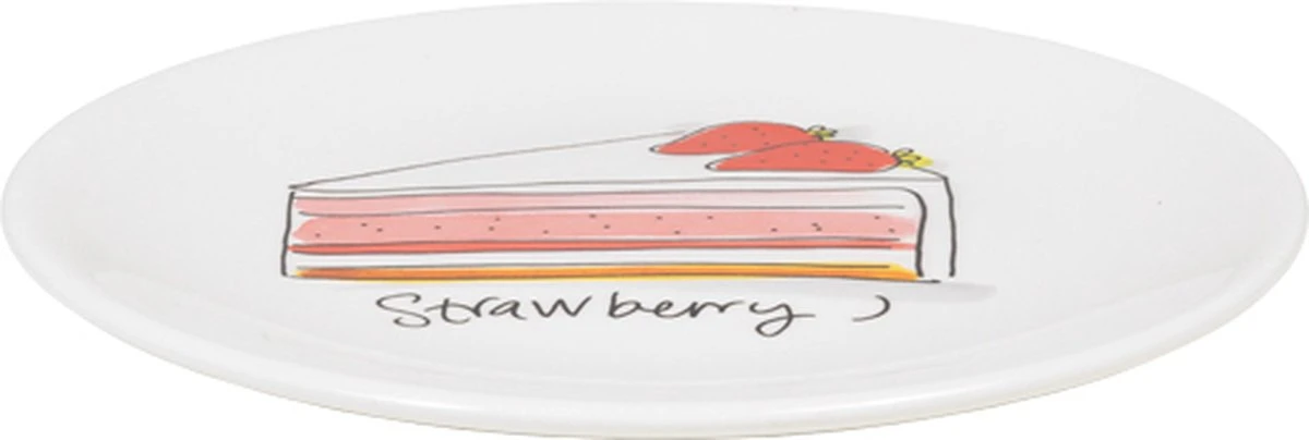 Blond Amsterdam, Even Bijkletsen: Bord Strawberry 18cm 4 Blond Amsterdam, Even Bijkletsen: Bord Strawberry 18cm - Afbeelding 2