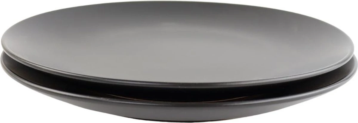 Orange85 Bordenset - Dinerbord - Borden - Plat - Set Van 6 - Mat Zwart - Diameter 27cm - Aardewerk - Servies 5 Orange85 Bordenset - Dinerbord - Borden - Plat - Set Van 6 - Mat Zwart - Diameter 27cm - Aardewerk - Servies - Afbeelding 3