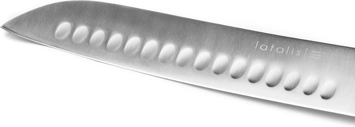 Latalis Pro Serie Santoku Mes 20 Cm - Keukenmes - RVS - Vlijmscherp Japans Koksmes In Een Giftbox 7 Latalis Pro Serie Santoku Mes 20 Cm - Keukenmes - RVS - Vlijmscherp Japans Koksmes In Een Giftbox - Afbeelding 5