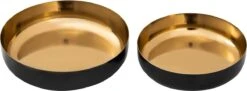 Parya Home - Sierschaal Set Van 2 Rond Knabbelschaal Glam - 22x18 - Goud - Hoogwaardig Metaal -Skimask 1200x441 3