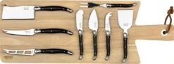 Laguiole Style De Vie Kaasmessenset Premium Line - 8-delig - Met Plank