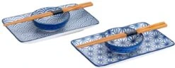 Tokyo Design Studio Nippon Blue Sushiserviesset - Porselein - 6 Delig - 2 Persoons -Skimask 1200x468
