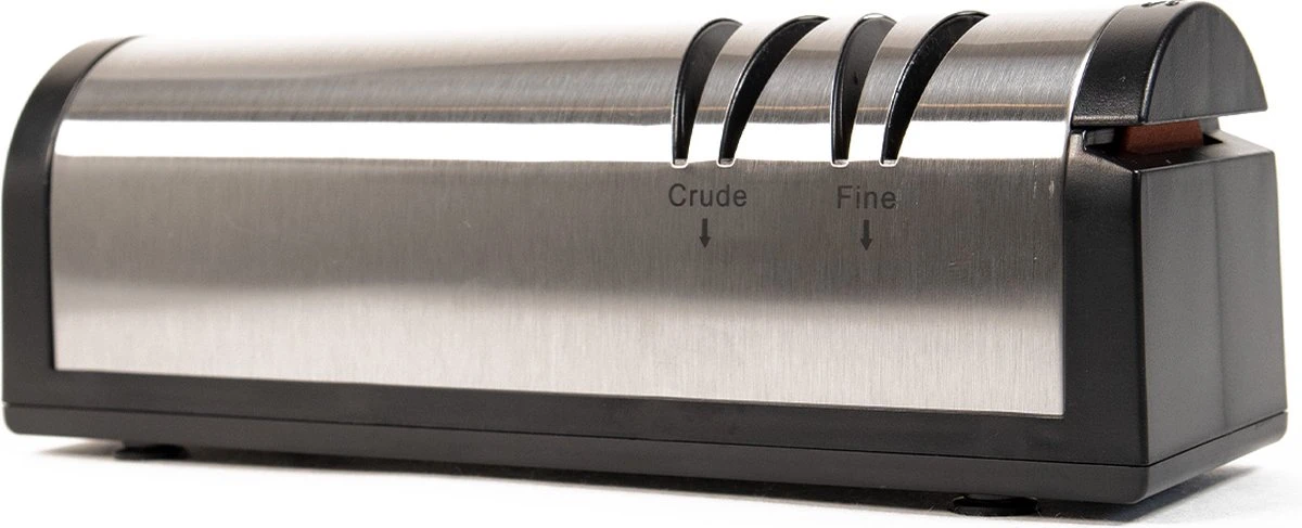 Elektrische Messenslijper Voor Messen En Scharen - Grof En Fijn Slijpen - Geschikt Voor Alle Messen - Anti Slip - Zilver