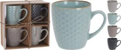 Excellent Houseware Set Van 4x Stuks Luxe Gekleurde Stoneware Bekers/koffiekopjes 200 Ml - Kopjes/koffiebekers 6 Excellent Houseware Set Van 4x Stuks Luxe Gekleurde Stoneware Bekers/koffiekopjes 200 Ml - Kopjes/koffiebekers -Skimask 1200x500 1