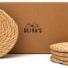 Oliva's - Onderzetters (ø12 Cm) - Onderzetters Voor Glazen - 8 Stuks - Duurzaam - Geweven Jute -Skimask 1200x517 4
