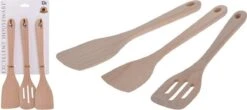 Merkloos Bakspatels Hout 305mm Set A 3st.