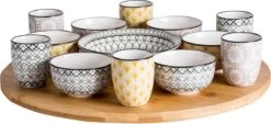 Cosy&Trendy Azra 14-Delig Draaischotel - Ø 40 Cm - Bamboe