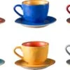 Vivi Oggi - Koffiekopjes Set Van 6 - Ø 9cm - Cappuccino - Kop En Schotel - 150 Ml - Italië -Skimask 1200x570 4