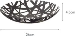 YAMAZAKI 02498, Fruitschaal Tower - Ø 26 Cm - Zwart -Skimask 1200x577 3