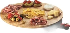 Absolu Chic - Bamboe - Kaasplank - Borrelplank - Tapasplank - 360º Roterende Draaischijf - Ø 35 Cm