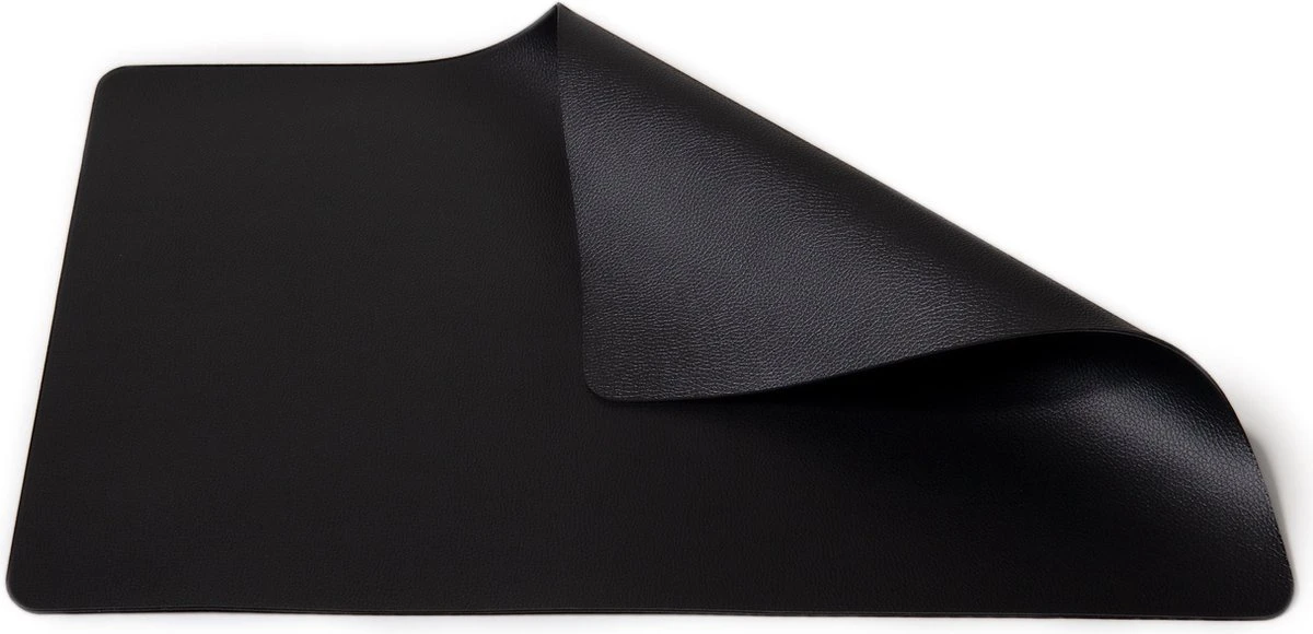 Jay Hill Placemats - Vegan Leer - Zwart - 46 X 33 Cm - 6 Stuks 3 Jay Hill Placemats - Vegan Leer - Zwart - 46 X 33 Cm - 6 Stuks
