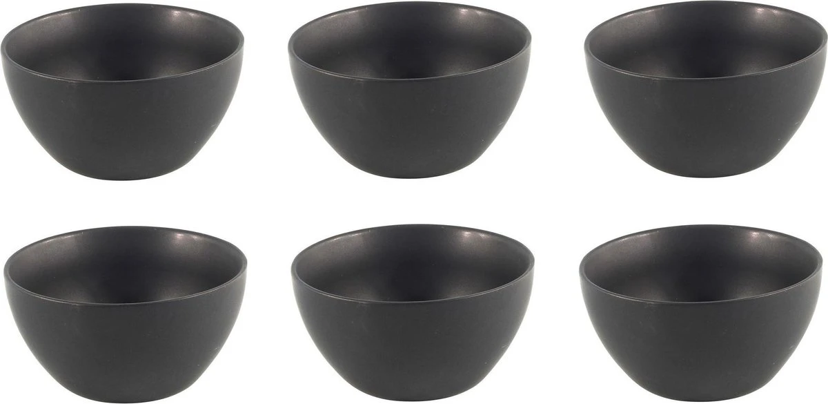 Studio Tavola Kommen Black Tie ø 14 Cm - 6 Stuks 3 Studio Tavola Kommen Black Tie ø 14 Cm - 6 Stuks