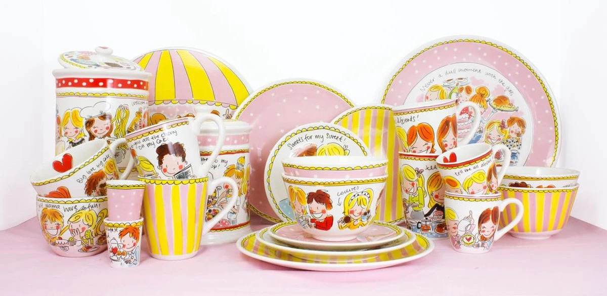 Blond Amsterdam Even Bijkletsen Plat Bord Ø33 Cm - Stip 5 Blond Amsterdam Even Bijkletsen Plat Bord Ø33 Cm - Stip - Afbeelding 3