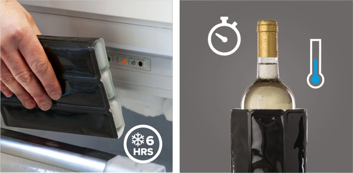 VacuVin Rapid Ice Wijnkoeler - Zilver 5 VacuVin Rapid Ice Wijnkoeler - Zilver - Afbeelding 3