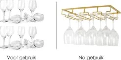 Merkloos Ophangrek Wijnglazen - Goud - 12 Glazen - 4 Rijen - Wijnglazenhouder -Skimask 1200x597 2