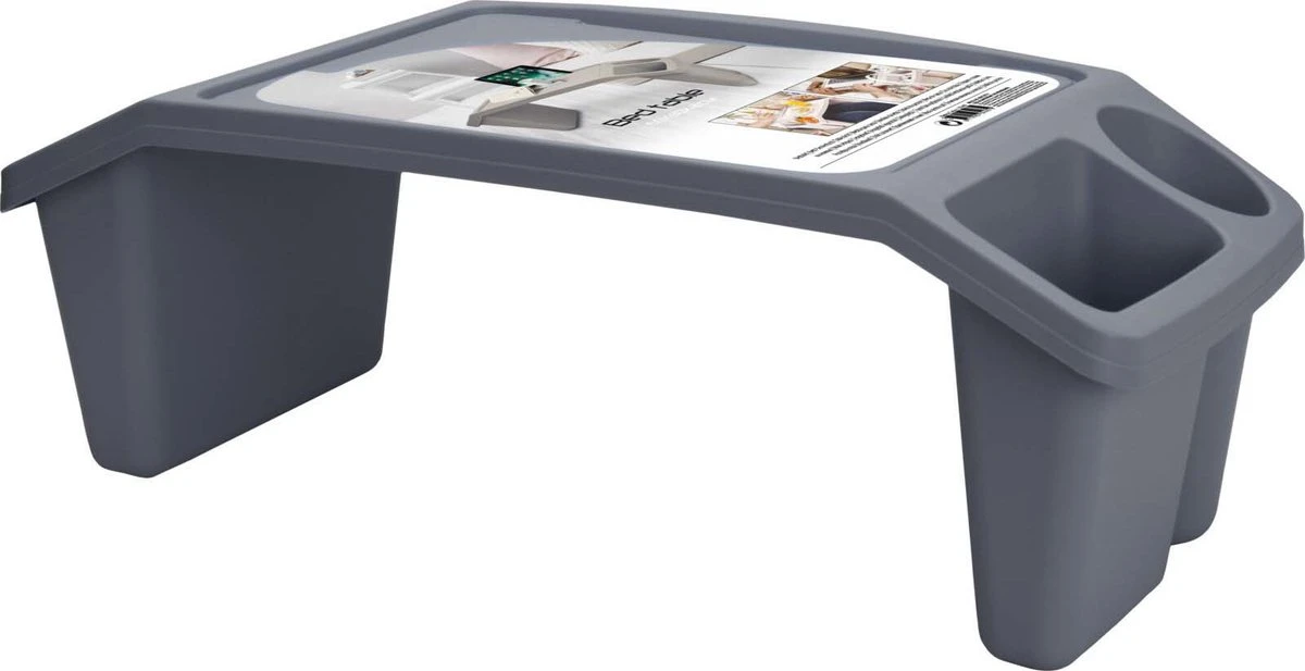 Merkloos Dienblad/schoottafel Kunststof Met Opbergvakjes Paars/grijs 60 X 30 X 21 Cm - Ontbijt Serveerbladen/dienbladen 3 Merkloos Dienblad/schoottafel Kunststof Met Opbergvakjes Paars/grijs 60 X 30 X 21 Cm - Ontbijt Serveerbladen/dienbladen