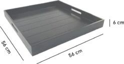 Dienblad XL Van WDMT™ | 56 X 56 Cm | Extra Groot Houten Dienblad Met Afneembare Coating En Handvaten | Zwart -Skimask 1200x624 3