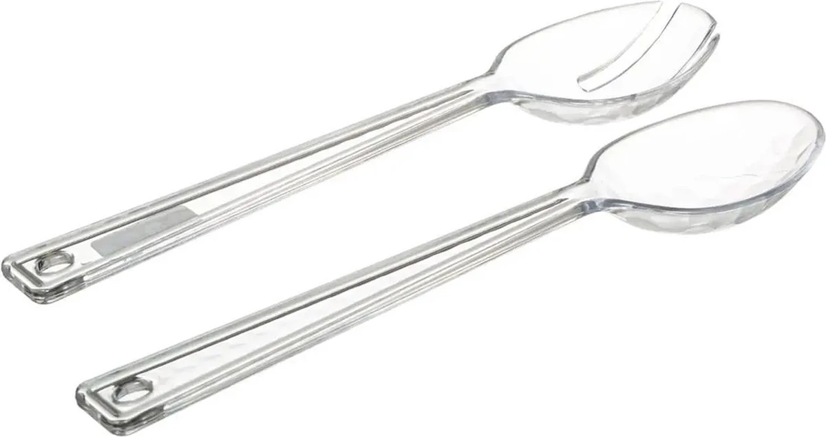 Secret De Gourmet Slakom/serveerschaal En Couvert - Kunststof - D25 Cm 4 Secret De Gourmet Slakom/serveerschaal En Couvert - Kunststof - D25 Cm - Afbeelding 2