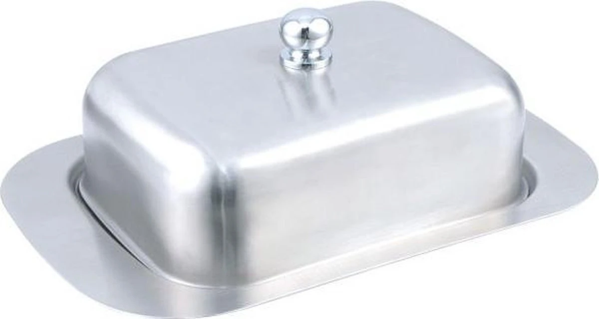 Botervloot Met Deksel - RVS - Mooie Opbergbox Voor Verse Boter - Foodsafe - Past Een Groot Stuk Boter In. 3 Botervloot Met Deksel - RVS - Mooie Opbergbox Voor Verse Boter - Foodsafe - Past Een Groot Stuk Boter In.