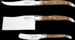 Laguiole Style De Vie Kaasmessenset Luxury Line - 3-delig - Olijfhout -Skimask 1200x647