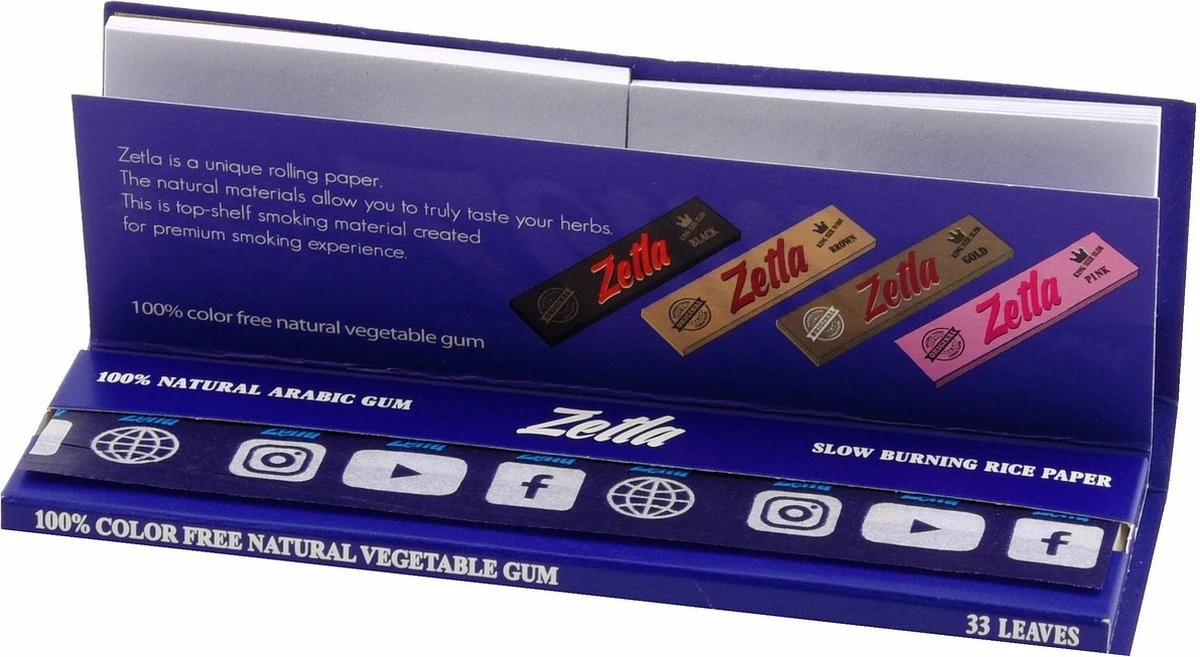 Vloeipapier | Vloei | Breed + Filtertips | Zetla Blauw 9 Vloeipapier | Vloei | Breed + Filtertips | Zetla Blauw - Afbeelding 7