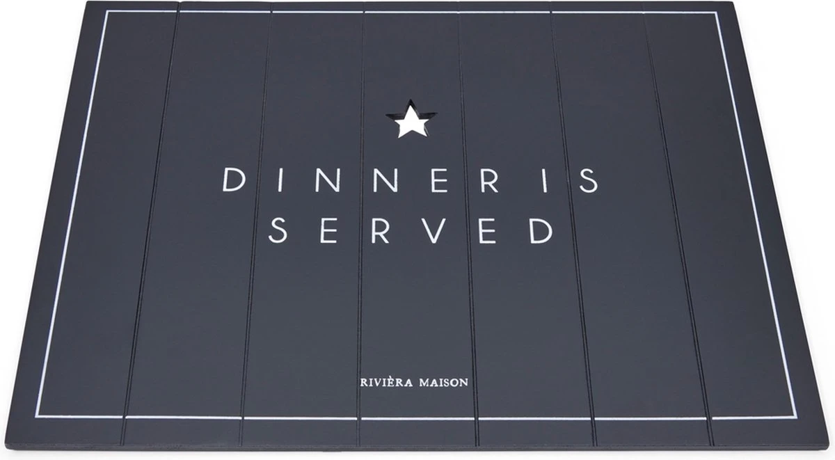 Riviera Maison Placemats - Dinner Is Served Placemat - Zwart 3 Riviera Maison Placemats - Dinner Is Served Placemat - Zwart