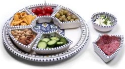 Marokkaanse 8-delige Handgemaakt Ronde Serveer- En Dipset